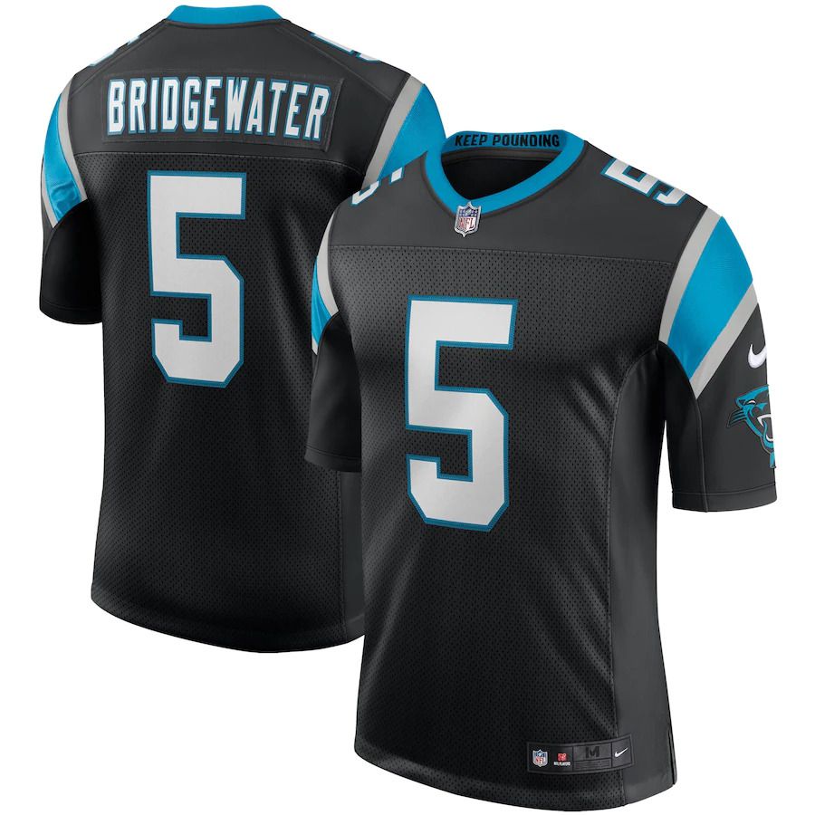Men Carolina Panthers 5 Teddy Bridgewater Nike Black Vapor Limited NFL Jersey